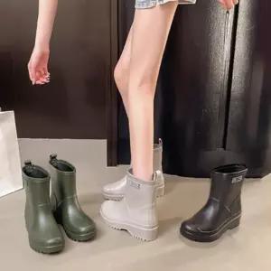 여자 데일리 방수 경량 숏 장마철 레인부츠