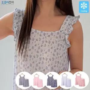 [디어온미]냉감 프릴 민소매 상하세트