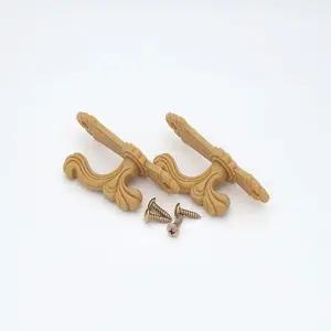 고품질 커튼 후사고리 2p 1세트 우드색 규격8x3cm (W4AE630)