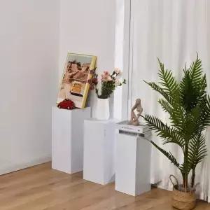 파티에 대 한 3 Pcs 금속 받침대 스탠드 화이트 디스플레이 웨딩 케이크 큐브 장식