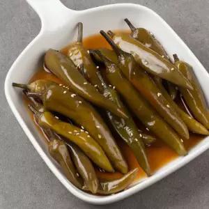 푸디헤븐 항아리반찬 매콤새콤 밥도둑 간장 고추지 1kg (고추장아찌)