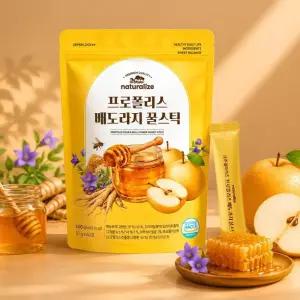 [내일도착]네추럴라이즈 프로폴리스 배도라지 꿀스틱 60포 1개
