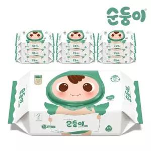 생분해물티슈 로하스 캡형 70매 10팩 LC-01