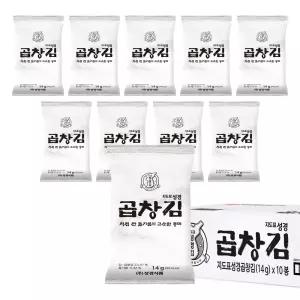 지도표성경김 대용량 곱창돌김 14g 10봉 조미김