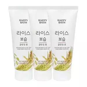해피바스 라이스 보습 클렌징폼 200g x3