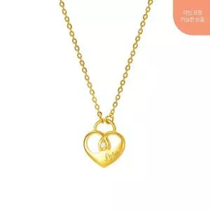 [ 멜로라] L컬렉션 24K 하트 자물쇠 BABY 목걸이A 3.75g
