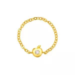 [ 멜로라] O컬렉션 24K 다이아 사과 반지 0.83g