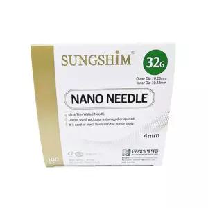 성심 나노니들 일회용 주사침 멸균 주사바늘 32G 4mm 100개입