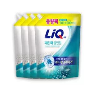 (800ml 증량팩)리큐 찌든때 올인원 1.8L+200ml x 4개
