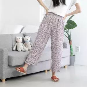 여성 인견 플라워 반바지 5부 8부 여름 홈웨어 파자마 팬츠 편한 잠옷바지 랜덤발송