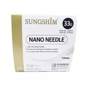 성심 나노니들 일회용 주사침 멸균 주사바늘 33G 13mm 100개입