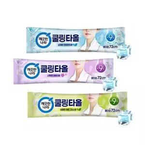 -9도 깨끗한나라 쿨링타올 롤타입 개운하게 일회용 쿨타올 72cm 등산 낚시 골프 러닝 쿨다운 물티슈