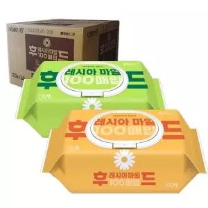 후레시아 마일드 물티슈 캡형 100매 x 24팩