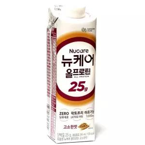 뉴케어 올프로틴 25g 고소한 맛 단백질 음료 245ml 12개
