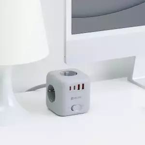 멜리언스 UBS C타입 4구 큐브 멀티탭 PD30W 고속 가정용·여행용 멀티 콘센트
