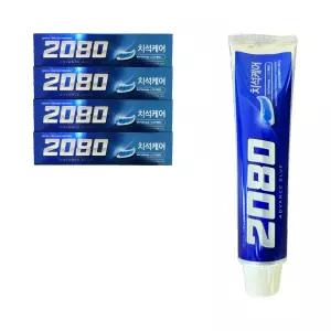 애경산업 2080 어드밴스 블루 치석케어 치약 120g x 4개
