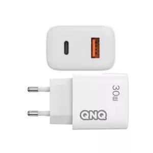 [전자식 아답터] QNQ GaN 30W 듀얼 포트 초고속 충전기 C타입 USB타입 어댑터 ZD-PD30CLS-K