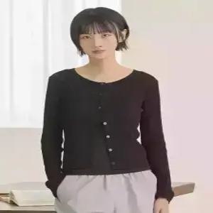 [매장정품] TOPTEN 탑텐 여성 리넨블렌드 립 가디건MSG2EC2301