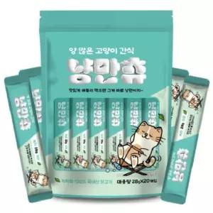 양많은 짜먹는 고양이간식 냥만츄 황태 대용량 28g x 40개