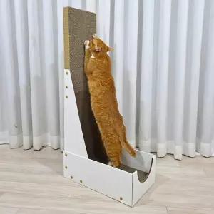 [펫카마아] L자형 화이트 박스 수직 스크래쳐 (90cm)