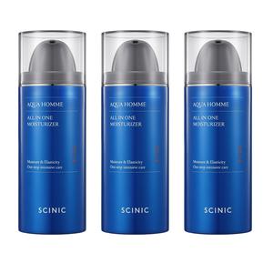 싸이닉 아쿠아 옴므 모이스처라이저 올인원 남자로션 100ml / 중건성 스킨+로션+에센스+크림 3개