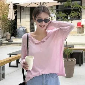 [메이블루]쉬머 헨리넥 루즈니트