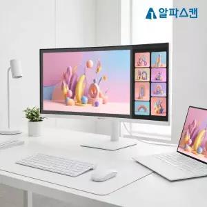 알파스캔 울트라와이드 38인치 커브드 모니터 HDR 높낮이 화이트 일반 MNS