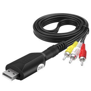 Wiistar USB 오디오 비디오 캡처 카드 VHS VCR에서 디지털 컨버터 RCA AV로 장치 케이블 2.0 그래버(Windows PC용)