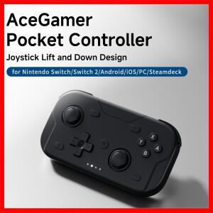 스위치/Switch2/Android/iOS/PC/Steamdeck용 AceGamer 무선 포켓 컨트롤러 6축 자이로스코프 조이스틱이 포