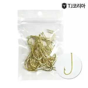 TJ코리아 큰미늘 금바늘 50개입 심해갈치용 큰미늘 금바늘