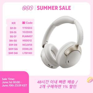 QCY H3 Pro ANC 무선 헤드폰 50dB 소음 차단 LDAC Bluetooth 5.4 오버이어 헤드셋이 포함된 고해상도 공간