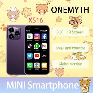 ONEMYTH XS16 미니 스마트폰 4G 3GB 램 64GB 롬 3.0인치 듀얼심 5MP 휴대폰 플레이 스토어 및 WhatsApp 지