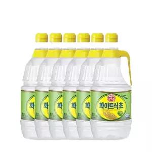 오뚜기 화이트식초 백식초 섬유유연제 대용 빨래 세탁 청소용 세탁용 대용량 1.8L 6개