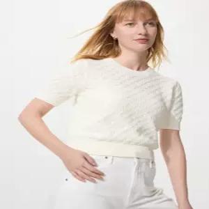 [매장정품] UNIQLO 포인텔크루넥스웨터반팔 E485574-000-00 2233520