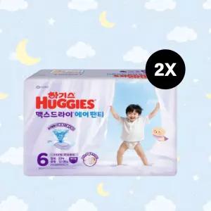 2026 NEW 하기스 맥스드라이 에어 공용 6단계 33매x2팩 (팬티형)