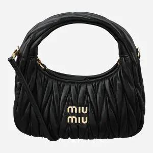 [60개월무이자][미우미우]6S 5BC125 AN88 F0002 완더 마테라쎄 나파 호보백 블랙