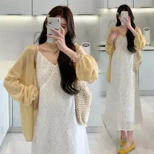 원피스 투피스 여자 봄가을 카디건 아이템 브이넥 정장세트 나시 프렌치 트렌디 HT1
