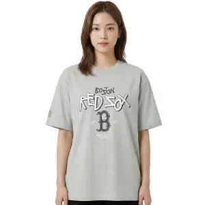 MLB 공용 빅로고 메가 오버핏 반팔티 3ATSB0553-43GRL