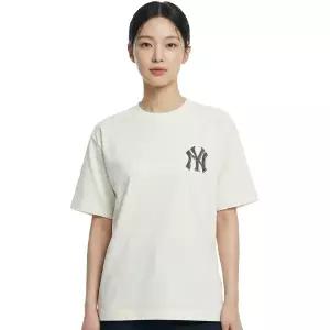 MLB 공용 데님라이크 모노티브 반팔티 3ATSM1053-50IVS
