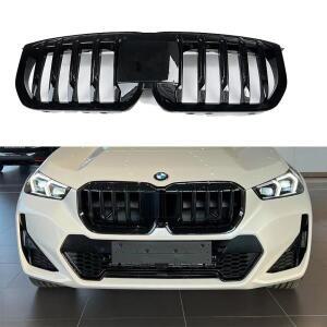 BMW X1 U11 M 스포츠 교체용 전면 후드 키드니 그릴, 레이싱 범퍼 ABS 글로스 블랙, 2022
