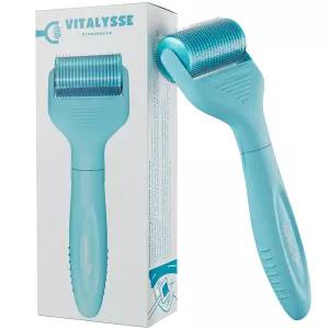 비탈리세 두피 더마 롤러 모발 및 0.25mm 마이크로니들링 도구 티타늄 바늘 1200개 교체 가능한 헤드 CE