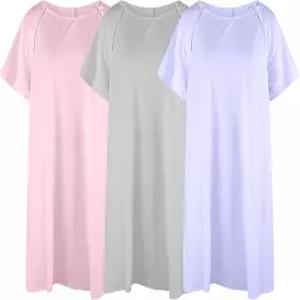 여성용 라메데 3 병원 가운 산부용 면직물 분만 핑크 블루 그레이