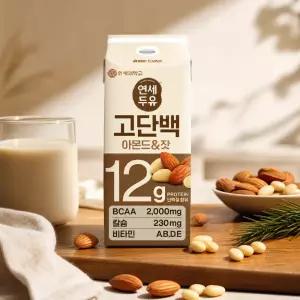 연세유업 연세 고단백 아몬드잣 두유 190ml 32팩