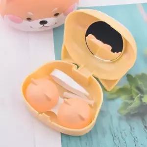청결하고 귀여운 렌즈케이스 휴대용렌즈케이스 렌즈통 렌즈통 렌즈파우치 (WBADBE7)