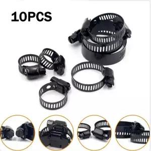0pcs 조정 가능한 638mm 스테인레스 스틸 드라이브 호스 클램프 라인 웜 클립 냉각 시스템 액세서리