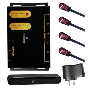 ENSIGEAR IR 중계기 키트 시스템 IR 원격 제어 익스텐더 .최대 100피트 듀얼 센서 수신기 지원 vGW