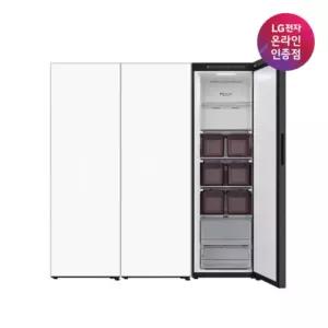[혜택가 407만대] LG 컨버터블 패키지 오브제컬렉션 Fit & Max 냉장+냉동+김치 XYZ324GQ3S 화이트 설치키트포함