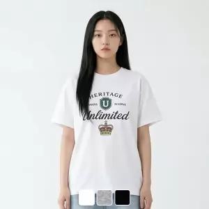 [택가 45,000원] 언리미트 CROWN TEE (U26BTTS606) 남녀공용