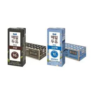 매일두유 검은콩 190ml, 24개 + 고단백 190ml, 24개