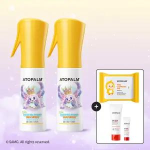 [캐치!티니핑 한정판] 아토팜 키즈 쿨링 스포츠 선 스프레이 SPF50+ PA++++ 100ml×2개 세트+[증정]클렌징패드30매+MLE로션60ml+MLE크림8ml